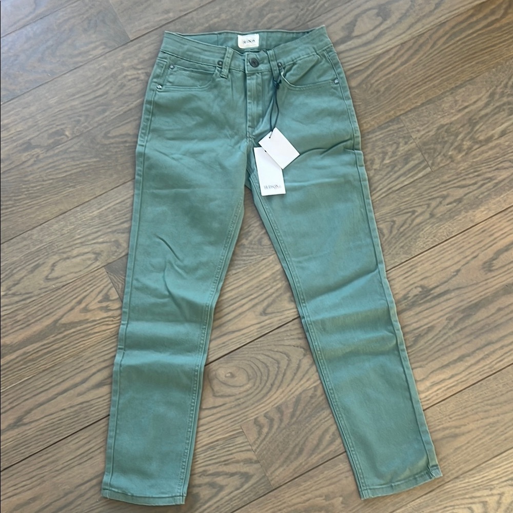 Hudson Kids Faded Green Slender Fit Jeans Size 12 NWT